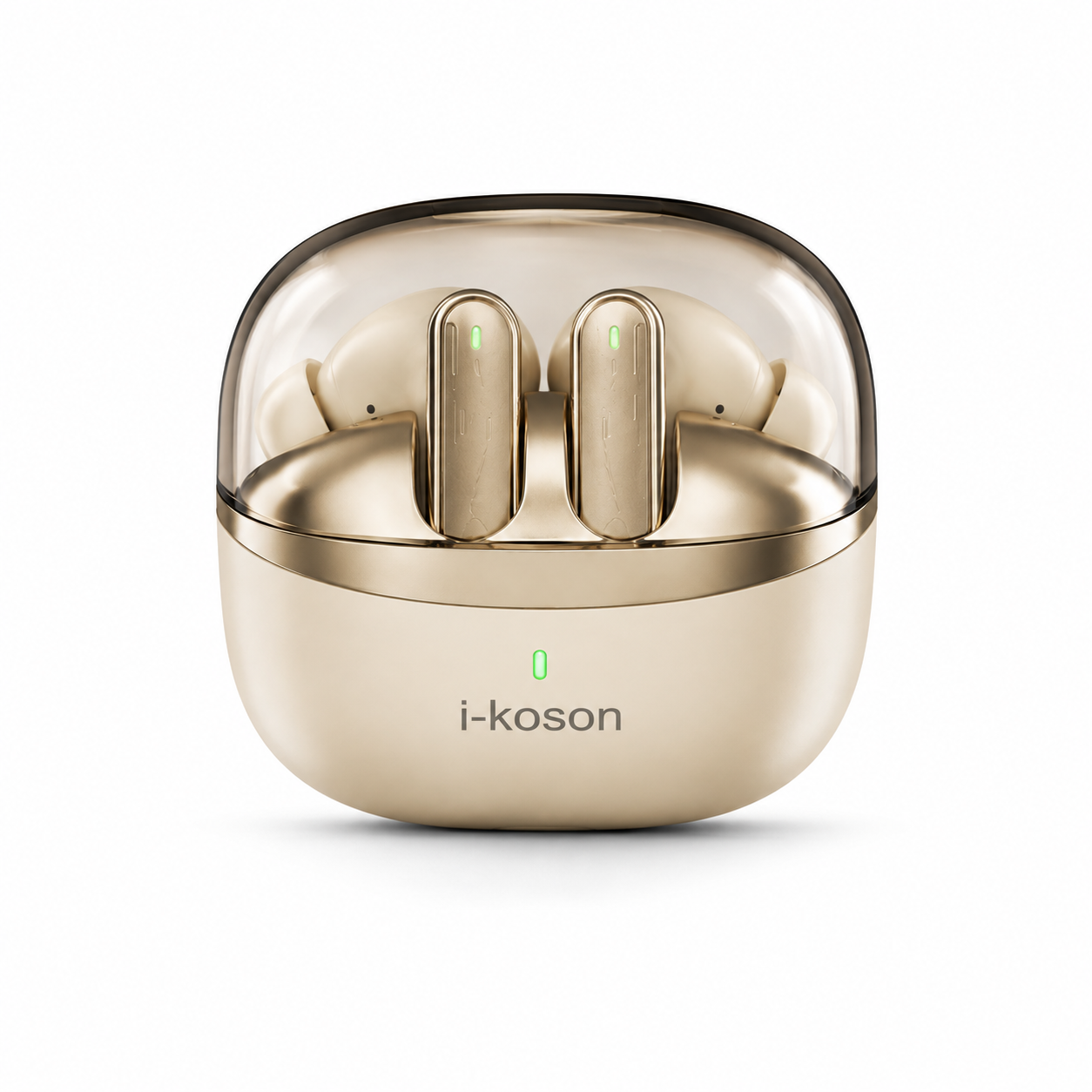 I KOSON 127 ANC/ENC Wireless Earbuds - Deep Bass, 8H Playtime, Gold