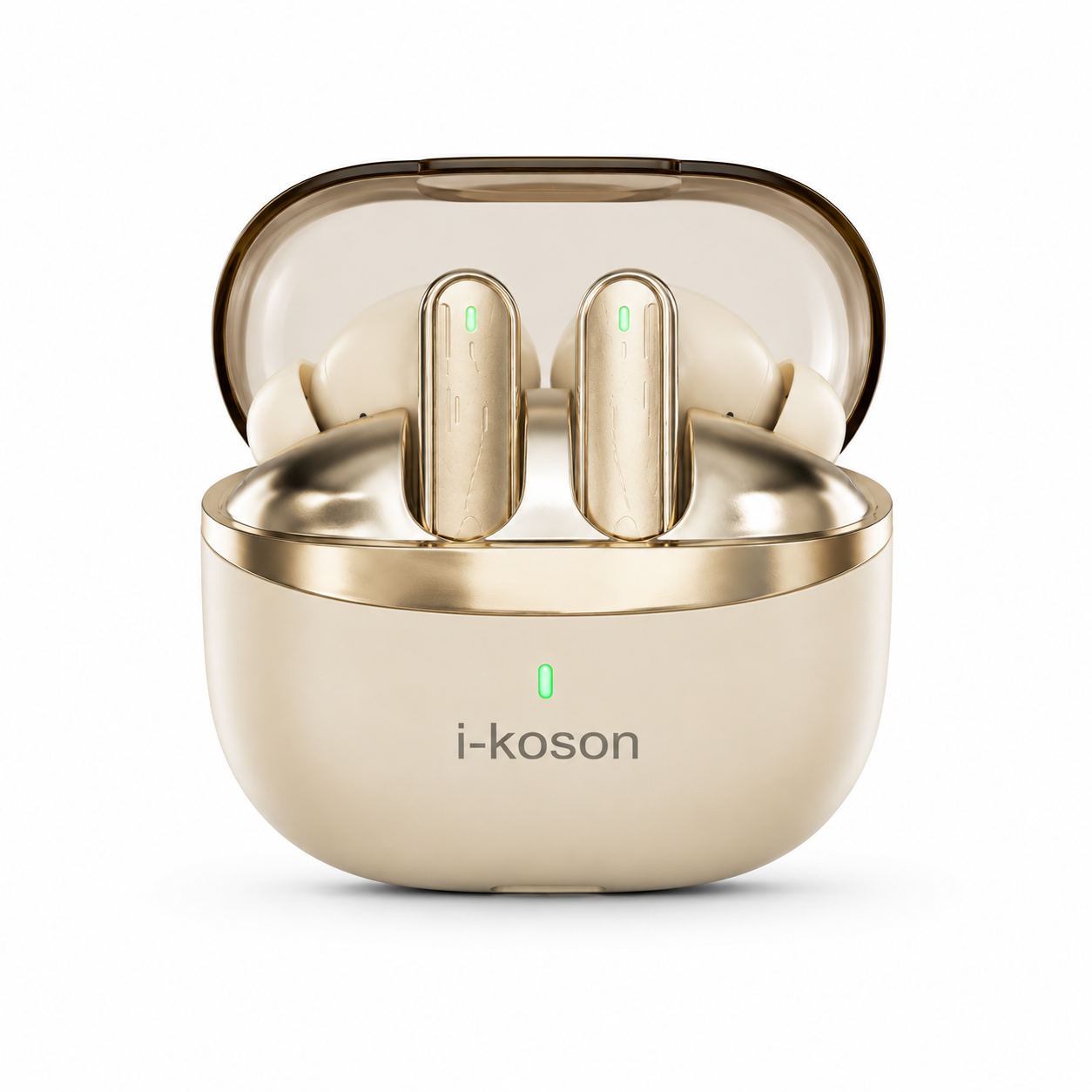 I KOSON 127 ANC/ENC Wireless Earbuds - Deep Bass, 8H Playtime, Gold